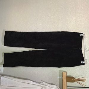 Wide leg corduroy black pants